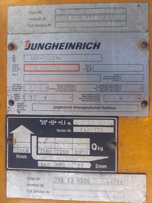 Wózek widłowy Yale Jungheinrich - udźwig 2500 kg