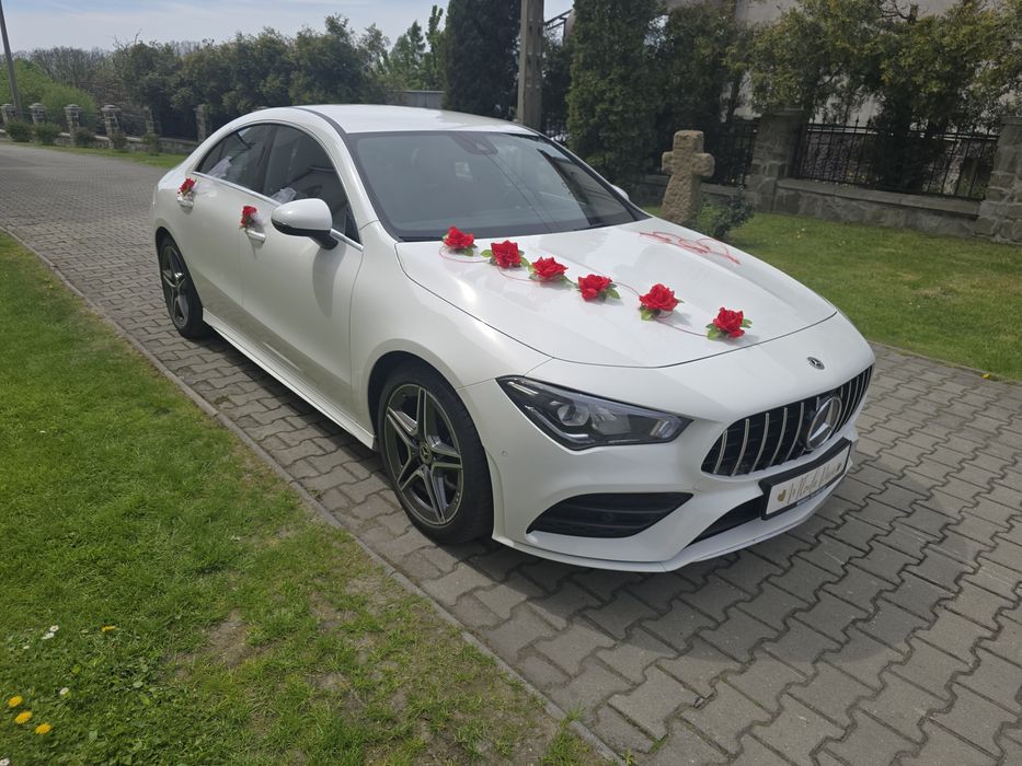 MERCEDES CLA BIAŁE AUTO SAMOCHÓD do ślubu biała perła 500zł całość
