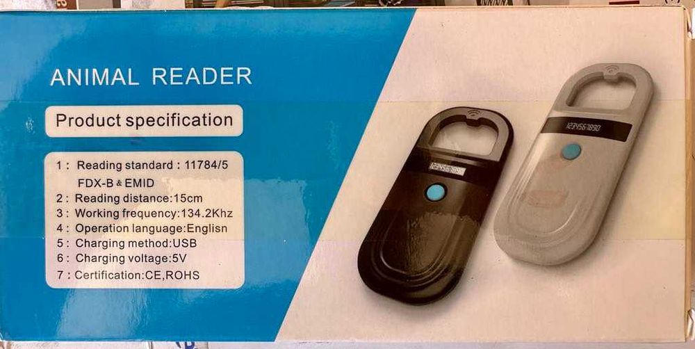 Leitor Microchip de identificação Animal NOVO com memória
