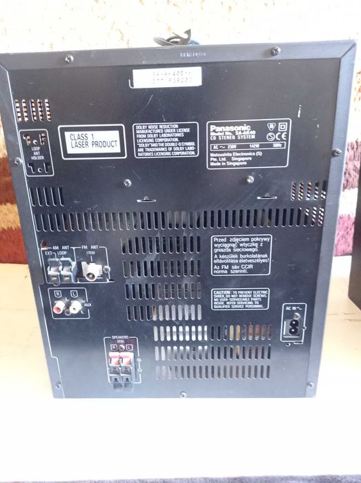 Wieża Panasonic 5 CD kolumny Saba drewno
