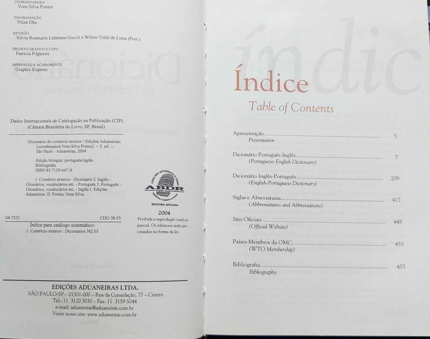 Dicionário de Comércio Exterior.