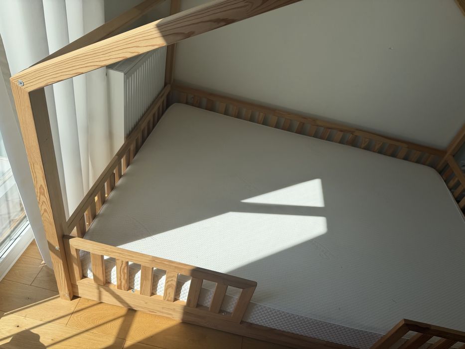 Łóżko domek Luletto Housebed Duo dla rodzeństwa 140x200 plus materac