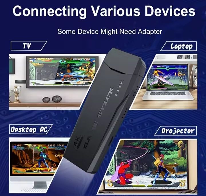 Consola de Jogos Retro Game Stick 4K Lite. Novas com garantia de fábri
