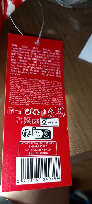 Kubek ceramiczny świąteczny.