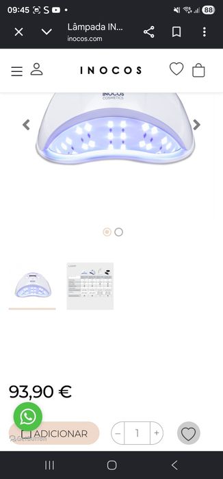 Kit Profissional de Unhas INOCOS – Como Novo (Usado Apenas 1 Vez!)