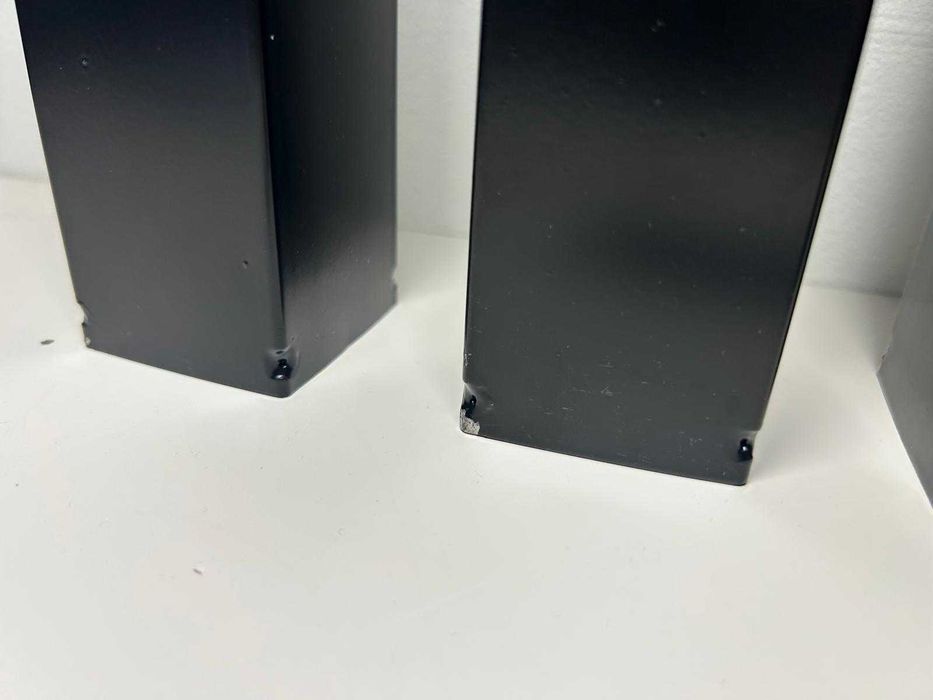 Metalowe nogi do stołu 60 cm regulowane 4 szt czarne 50x50 mm