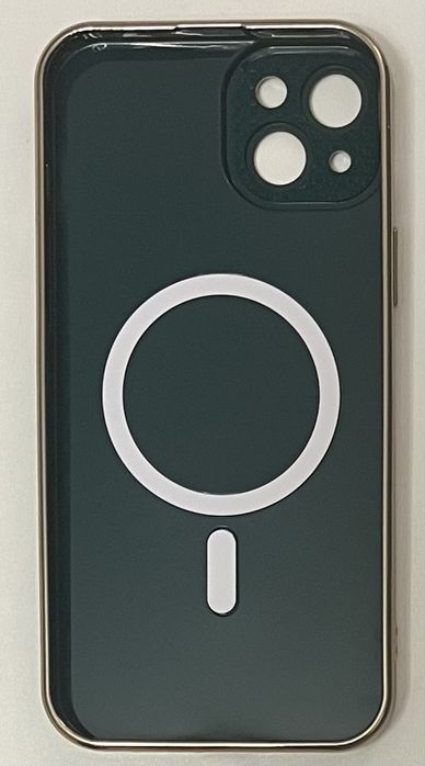 Etui MagSafe HZLFCZL iPhone 15 Plus z sercem ciemnozielone