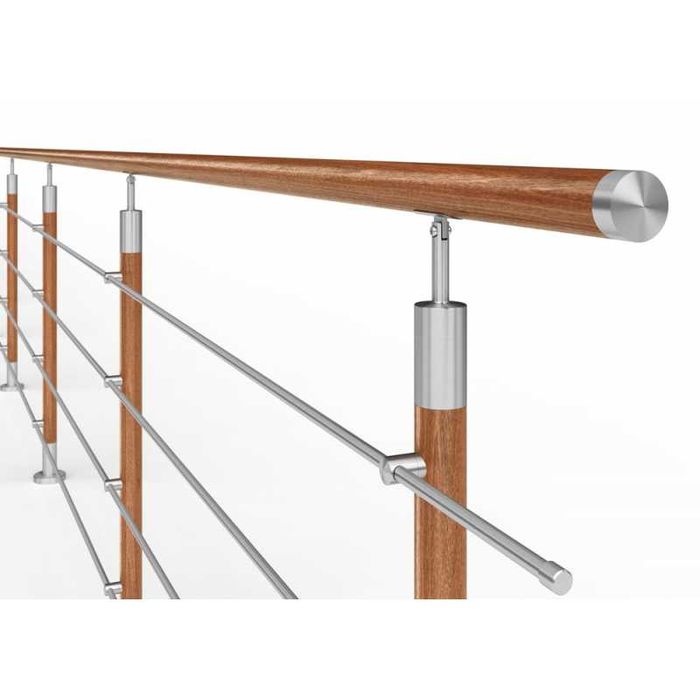 Balustrada schodowa drewniana 2,5m. System do samodzielnego montażu!