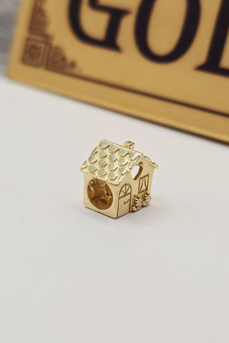Złoty charms domek próba 585 14k