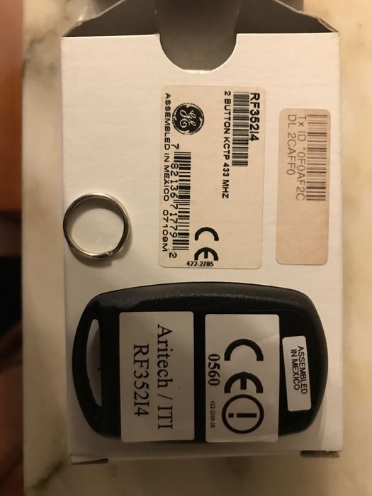 Aritech 35214 Two-Button Remote Control64740942629123121