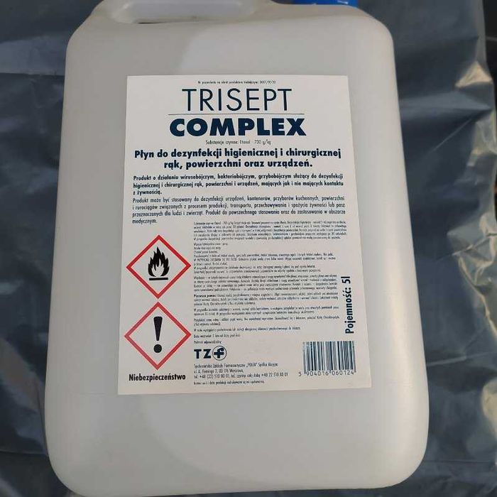 Płyn do dezynfekcji dla kosmetyczek Trisept Complex 5 l, ważny 2027 r.