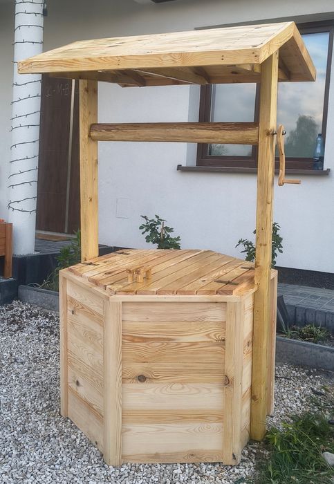 Studnie ozdobne, zabudowy kręgów