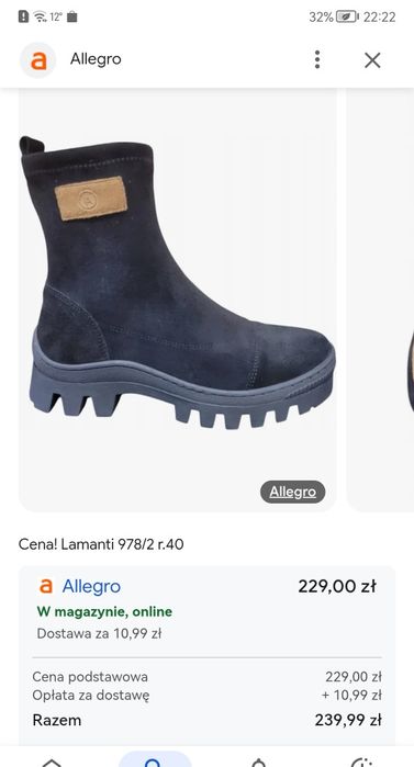 Botki zamszowe skórzane Lamanti