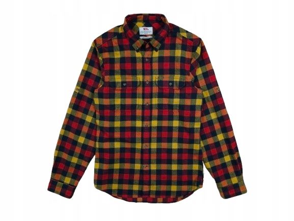 FJALLRAVEN Skog Shirt Koszula w Kratkę Męska Logo r. S