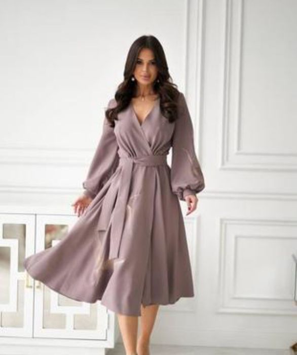 Плаття на запах з колосками м розмір