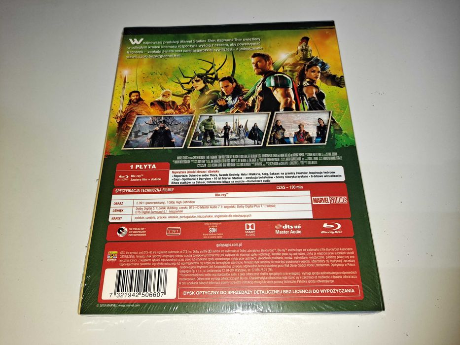 Thor Ragnarok [Nowa, Polskie Wydanie] Film Blu-Ray