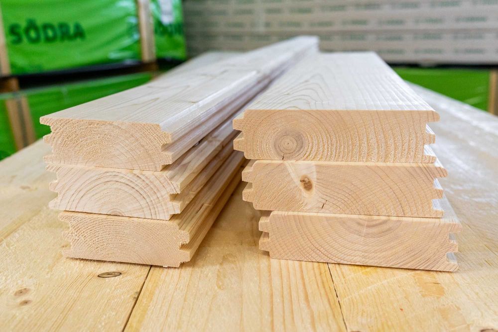 Balik ścienny, deska, podwójny piórowpust, C24