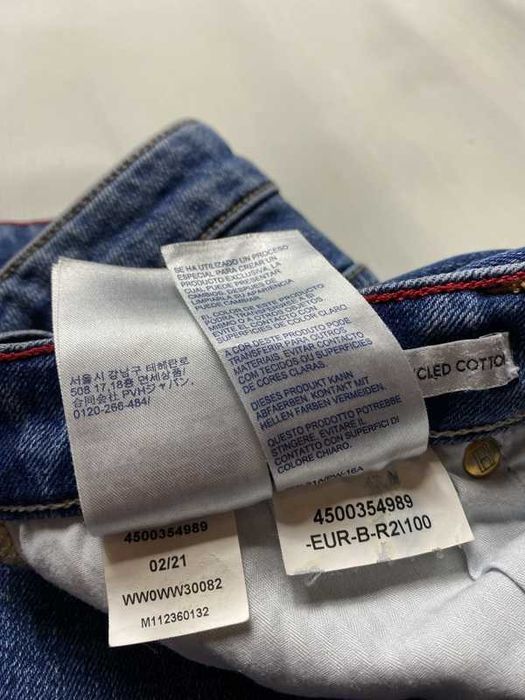 Tommy Hilfiger TAPERED ANKLE damskie Spodnie granatowe Jeansy W 26 L29