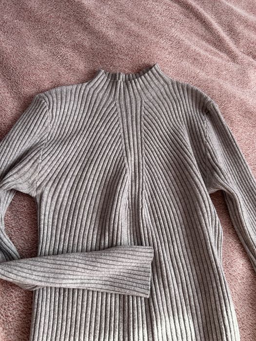 Гольф у рубчик сірий