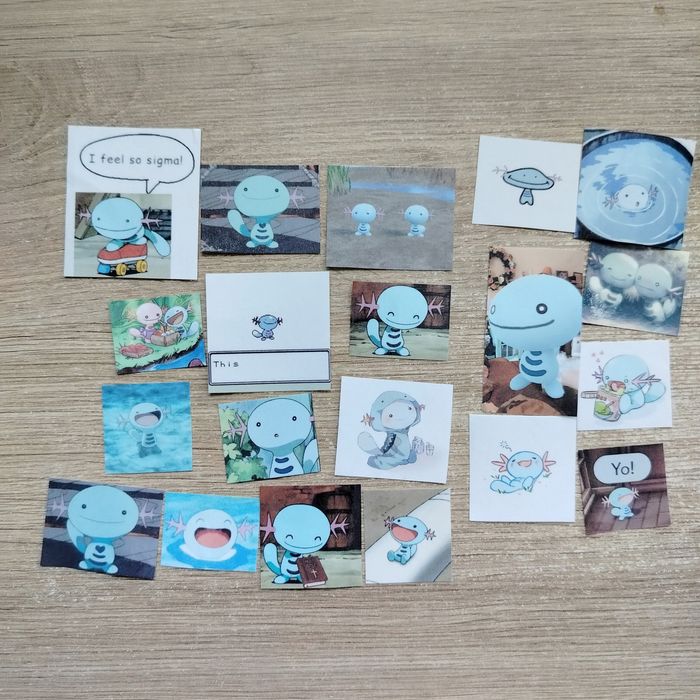 20 shiny stickers naklejki Wooper Pokemon