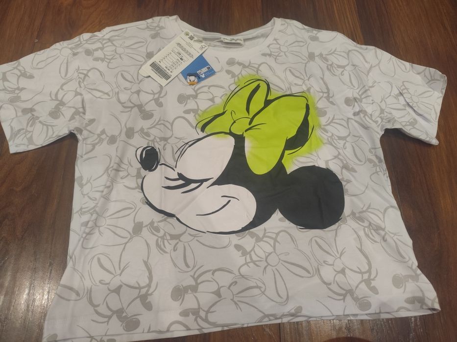 Nowy t-shirt z myszką Minnie coccodrillo r. 158