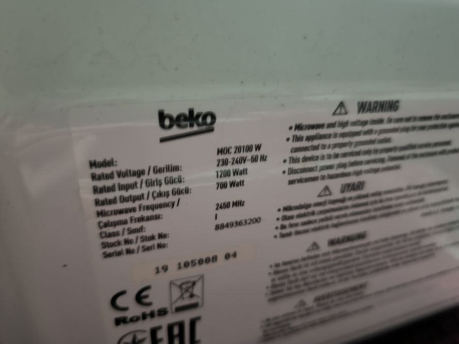 Micro-ondas Beko a funcionar muito bem *excelente estado