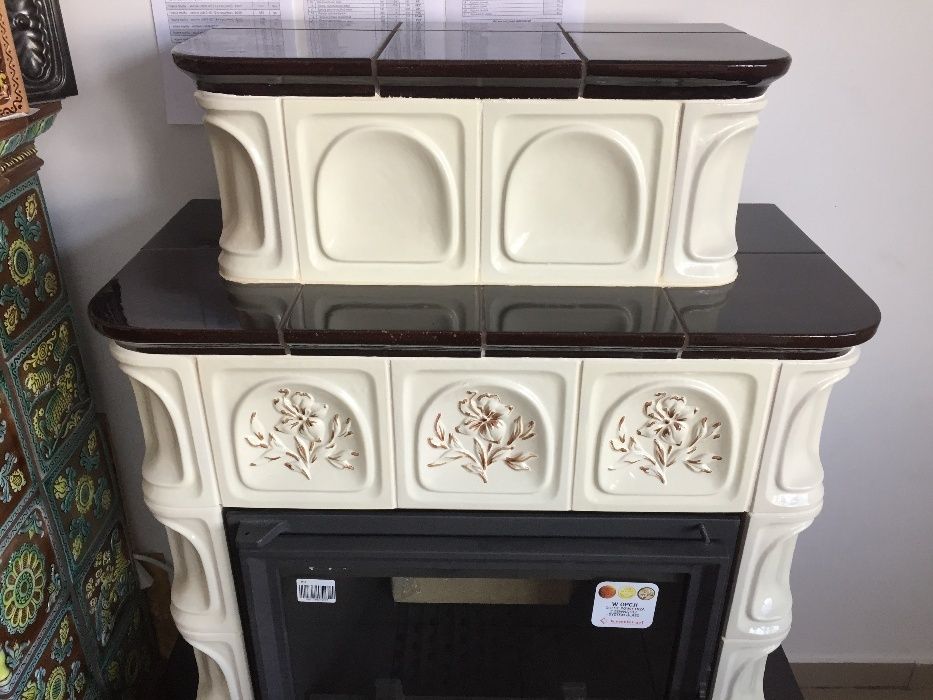 Камін портал кахельний (готовий) "Євро Квітка"