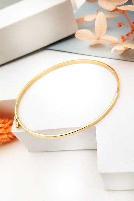 Złota subtelna bransoletka bangle pr.585