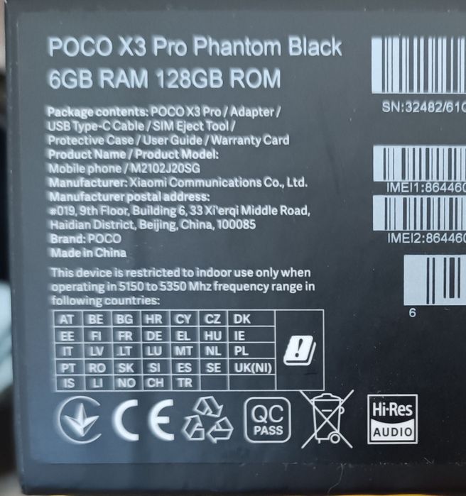 Poco X3 Pro Phantom Black 6GB 128MB