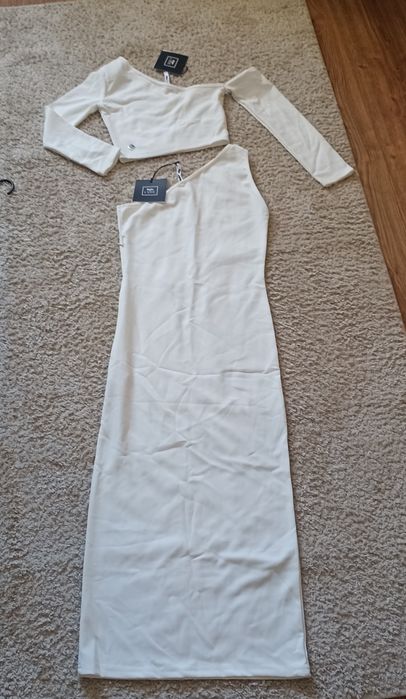 Długa sukienka M na jedno ramię