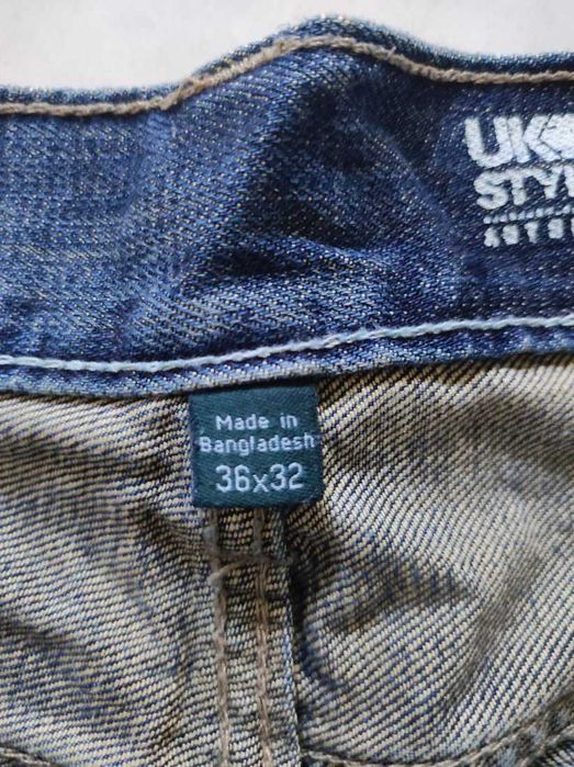 spodnie klasyczne jeans dżinsowe proste męskie UK Style