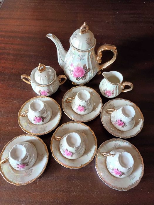 Serviço de café de porcelana