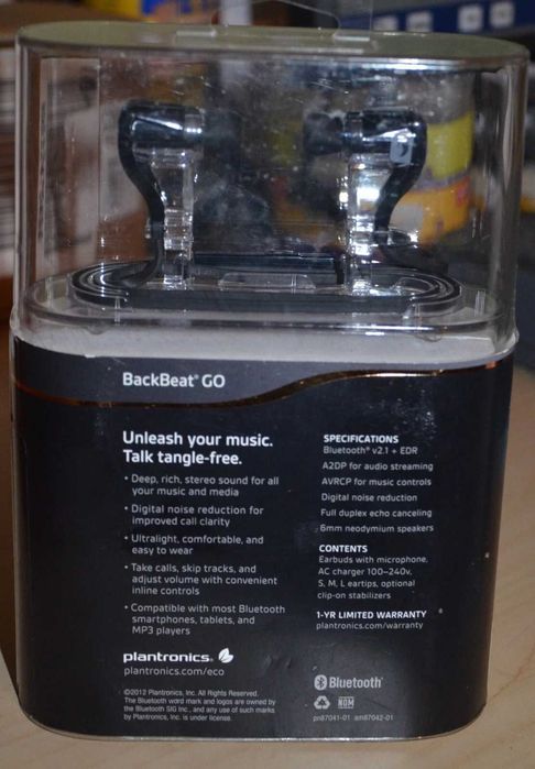 навушникі блютуз Plantronics BackBeat Go Wireless Earphones