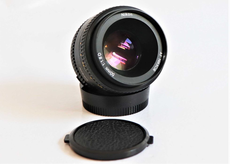 Lente Nikon AF 50mm f\1.8 D objetiva em excelente estado