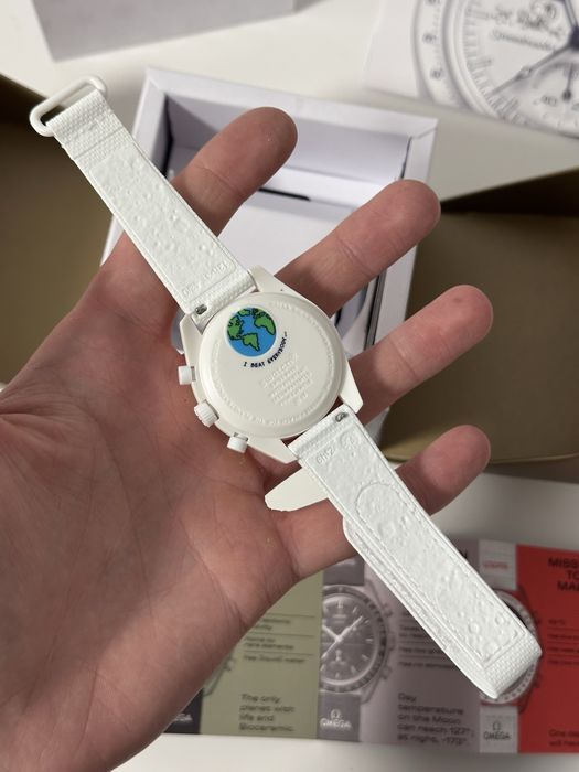 Omega x Swatch MoonSwatch Mission to the Moonphase Full Moon komplet, biały