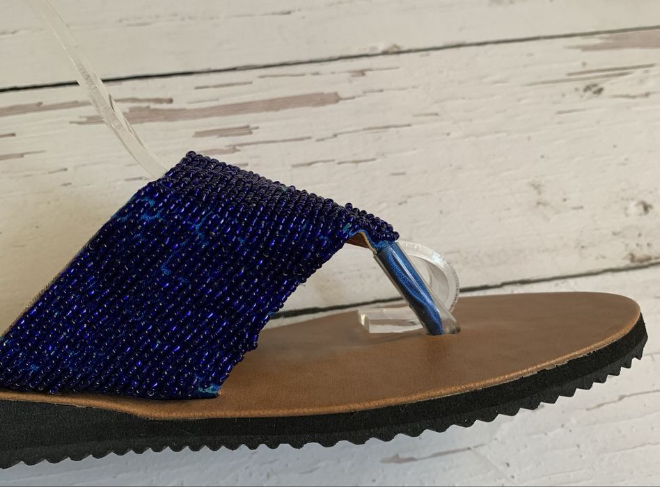 Stylowe Damskie Klapki Japonki Kind 40 Koraliki Boho Etno Nowe !