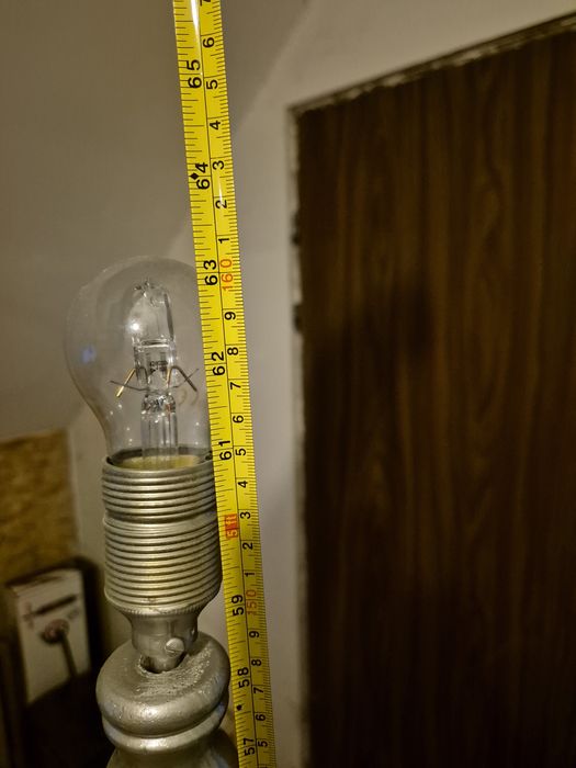 Wysoka lampa drewno toczona