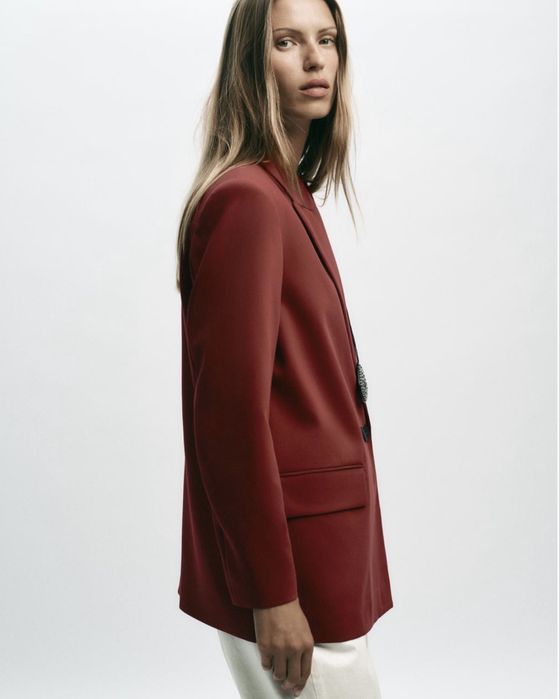 Пиджак  бордо Zara xs s новый