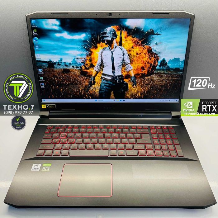 Acer Nitro/17.3 120Г/Intel i5-10300H/DDR4 16G/M2 512G/RTX3050Ti 4GB