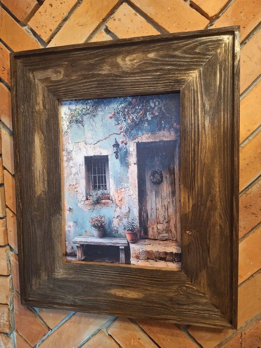 Romantyczny widok w rustykalnej ramie