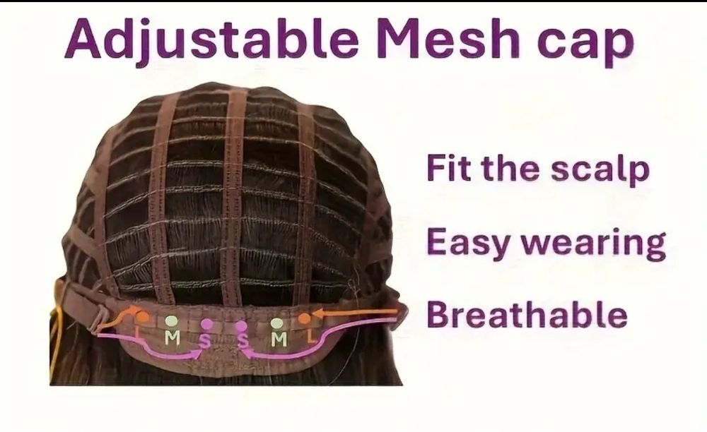 Peruka 30cm maroon oscurio