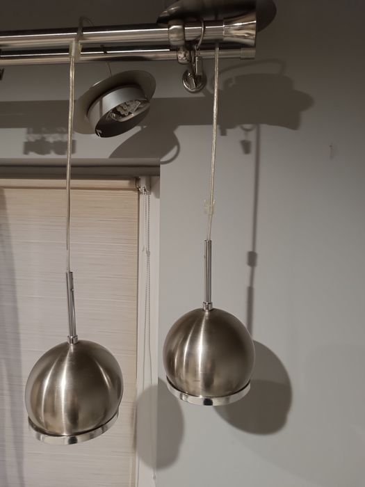 Lampy sufitowe wiszące 2 szt. Stał nierdzewna