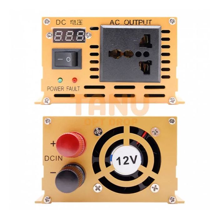 Інвертор HOULI 1000/2000Вт 12-220V Чистий сінус для побутових приладів