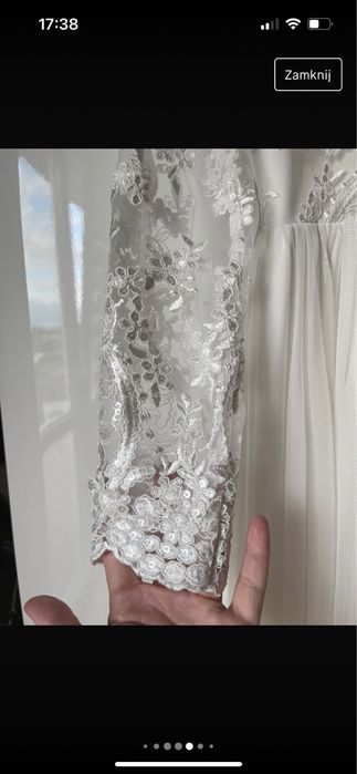 Suknia ślubna dla niskiej kobiety - 156cm + obcas