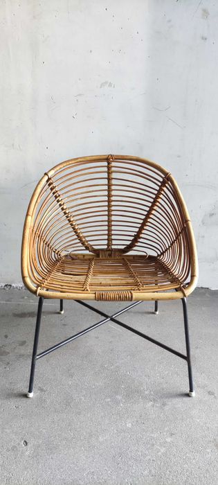 Fotel rattanowy,lata 60