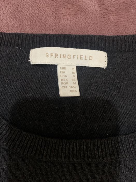 Camisola mulher preta “Springfield” com laços brancos estampados tam M