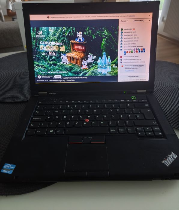 Laptop ThinkPad core i5/4gb ram dysk SSD +HDD  dvd rom