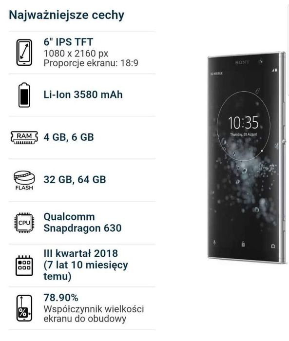 Sony XA2 PLUS (Dual sim)