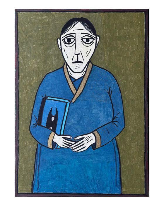 Święty Smutek - sztuka współczesna naiwna obraz rysunek