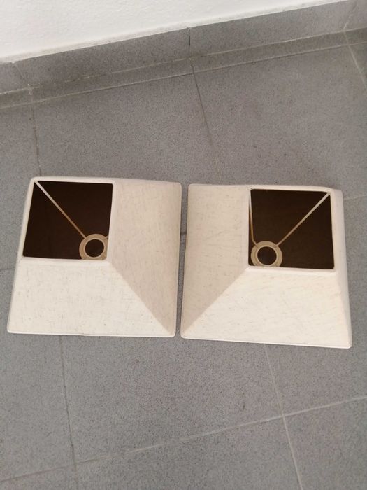 Conjunto de 2 Abajour Rectangulares 26x26x18